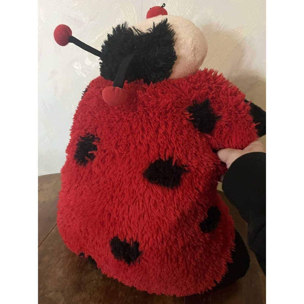 Pillow Pets Pee Wee Ladybug 12x8" Red Black MS Lady Bug Soft Stuffed Plush Y2K - Picture 3 of 7